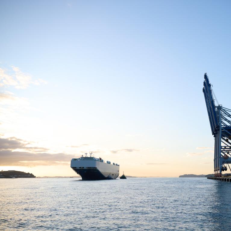 Ship departing